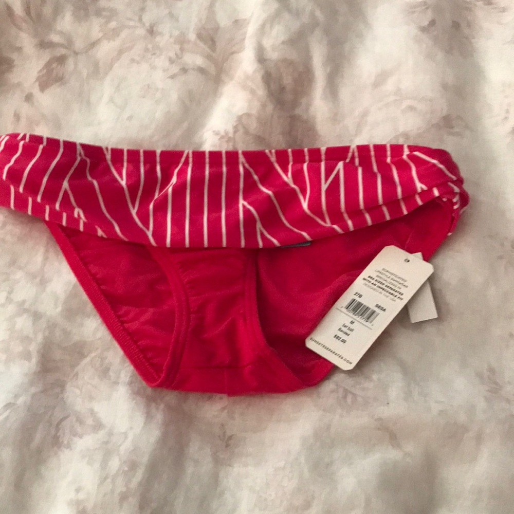 Bikini bottom in pink and white new with tags